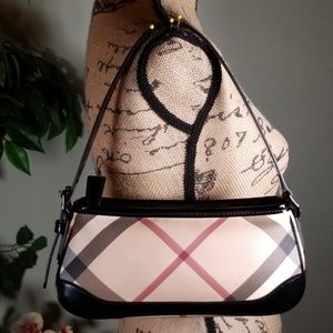 NWOT Burberry Leather/Canvas Bag